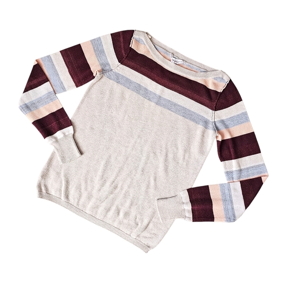 BCBGeneration Colorblock Boat Neck Sweater - Size M - Picture 2 of 11